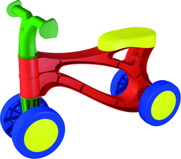 Odrážedlo Rolocykl červený plast výška sedadla 26cm od 18 měsíců