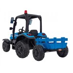 Mamido Dětský elektrický traktor BLAST s přívěsem 2x200W modrý