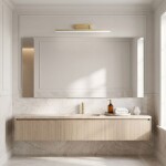 Koupelnové nástěnné LED svítidlo APP1876-1W 60cm BRUSH GOLD OSW-66031