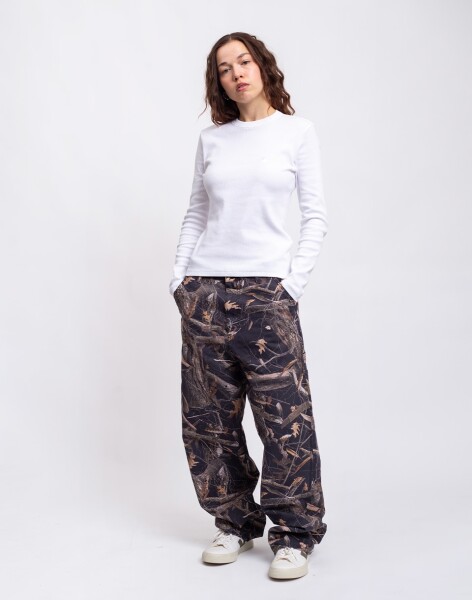 Carhartt WIP W' Brandon Single Knee Pant Camo Feather Tree, Black M