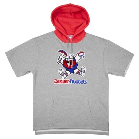 Mitchell & Ness Pánská mikina Denver Nuggets NBA Postgame Short Sleeve Hoodie Velikost: XL