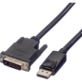 Roline DisplayPort kabel Konektor DisplayPort, DVI-D 24+1pol. Zástrčka 2.00 m černá 11.04.5772 stíněný Kabel DisplayPort