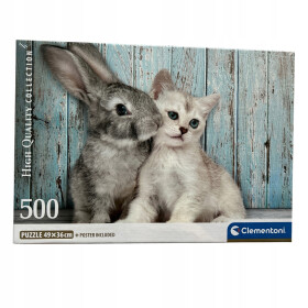 Puzzle Kočka a králíček 500 dílků