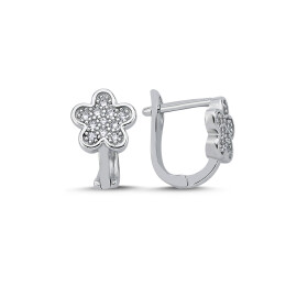 LUNICA Stříbrné náušnice KVĚT 0469
