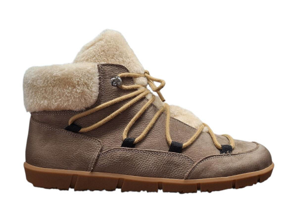 Wild 017-26023 Dámské celokožené barefoot kotníkové boty stone 38