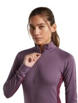 ICEBREAKER Wmns Merino 200 ZoneKnit LS Half Zip, Dark Berry/Grey Plum/Cb velikost: S