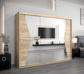 Šatní skříň Abi Ma Barva korpusu: Dub Sonoma, Rozměry: 250 cm, Dveře: Dub sonoma