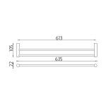 Nimco Bormo chrom držák na ručníky dvojitý 64 cm BR 11061D-26 BR 11061D-26
