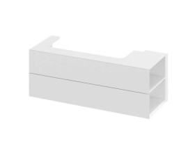 RAVAK - Lite Umyvadlová skříňka 120x45x43 cm, 2 zásuvky, lesklá bílá X000001891