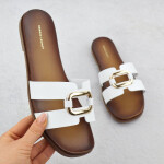 Dámské žabky s ornamentem bílé Sergio Leone SK077H 36