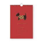 Rifle Paper Co. Nástěnný kalendář Dog of the Month 2027, zelená barva, papír
