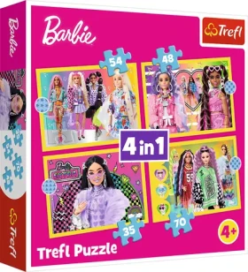 Trefl - Puzzle - Veselý svět Barbie 4v1