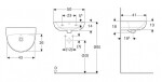 GEBERIT - Selnova Umyvadlo 50x41 cm, s přepadem, bez otvoru pro baterii, bílá 500.294.01.7