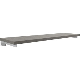CERANO Deska pod umyvadlo Navira Pro + 2 skryté konzole - betonově šedá - 120x46x3,6 cm