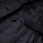 Dámský Kožený Kabát Dior Brixton Černý Velikost: 8XL