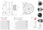 Alternátor AUDI A4 (B5/B6/B7), A6 (C4/C5) a A8 (D2/D3) 1.6–2.8 Benzin