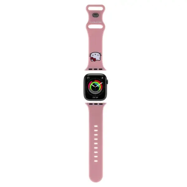 Hello Kitty Liquid Silicone Kitty Head Logo Řemínek pro Apple Watch 38/40mm růžová (57983116944)