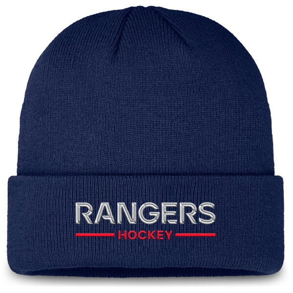 Fanatics Pánská zimní čepice New York Rangers NHL Authentic Pro A/Cap Cuffed Beanie