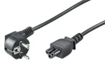 MicroConnect Síťový napájecí kabel Schuko 90° úhel - C5 3m černá (PE010830)