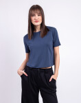 Tričko Organic Basics Soft Touch Boxy Tee Midnight Blue