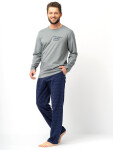 Pánské pyžamo Key MNS 612 B25 long/r M-2XL zelená-zelená XL