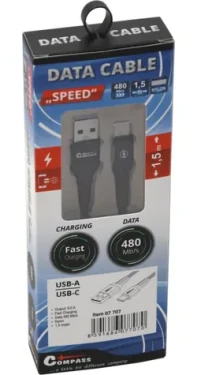 Compass SPEED nabíjecí kabel USB-A - USB-C / Nabíjecí kabel / 1,5 m