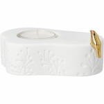 Räder Porcelánový svícen Gold Bird, bílá barva, porcelán