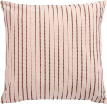 Ib Laursen Povlak na polštář Holly Red Woven Stripes 50 x 50 cm, červená barva, textil