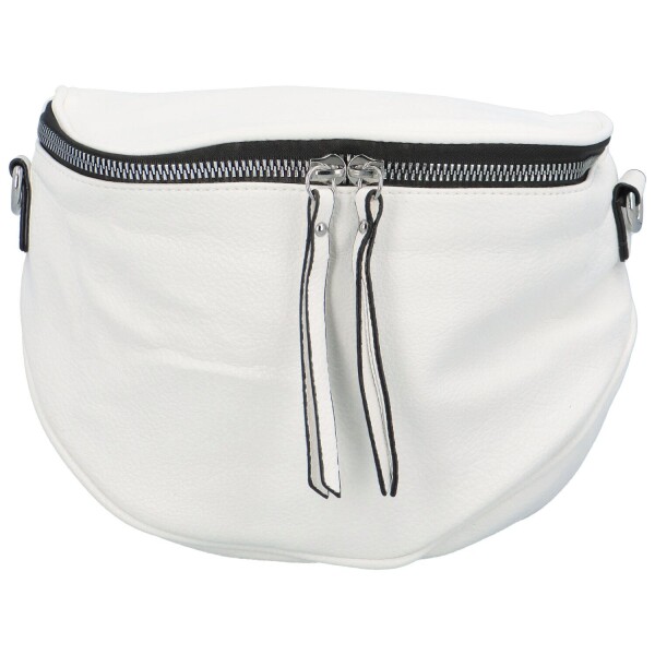 Módní dámská koženková ledvinka/crossbody André, bílá