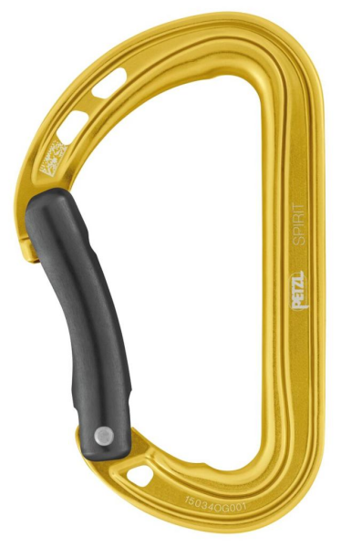 Univerzální karabina Petzl Spirit Bent Gate Yellow