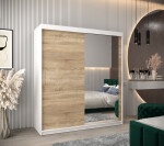 Šatní skříň Abi T2 Barva korpusu: Bílá, Rozměry: 150 cm, Dveře: Černá