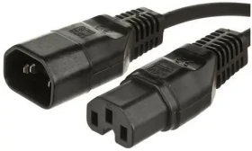 MicroConnect Prodlužovací kabel C14 - C15 1m černá (PE011410)