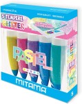 Mitama Mitama, 62879, sada temperových barev s aplikátorem, glitter, 5 ks