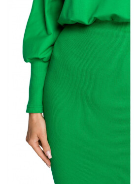 Pletené šaty hladké zelené EU model 18004241 Moe