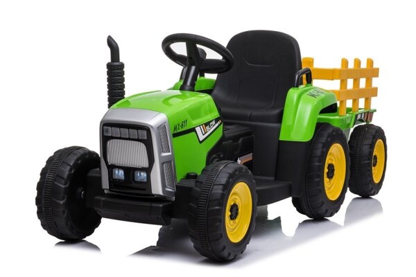 Mamido Elektrický traktor s vlečkou zelený