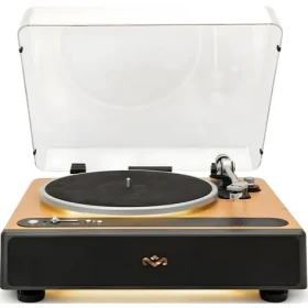 House of Marley Soul Rebel EM-JT401-SB černo-hnědá / Gramofon / Bluetooth / řemínkový pohon / 33/45 ot/min (EM-JT401-SB)