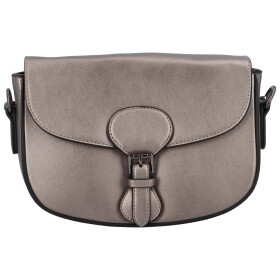 Trendová koženková crossbody Atlay, stříbrná