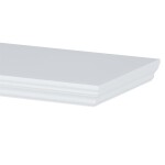 Polička nástěnná 120 cm, MDF, barva bílá, baleno v ochranné fólii