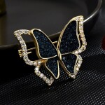 Luxusní brož se zirkony Crystal Butterfly Gold - motýl, Zlatá