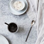 House Doctor Dlouhá lžička Ox Black/Silver – set 4 ks, černá barva, kov