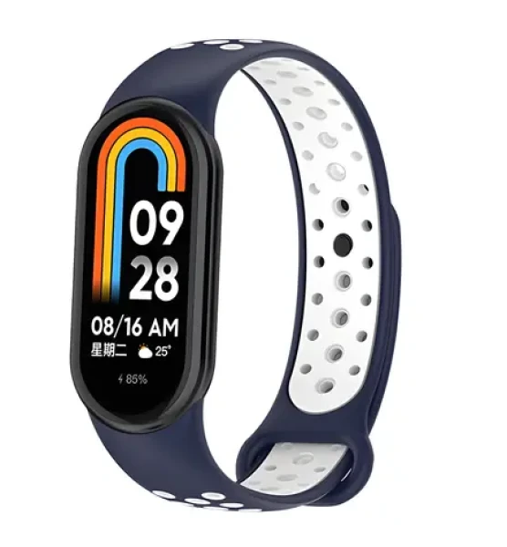 Beline Design Xiaomi Mi Band 10/9/8 modro-bílý / Řemínek / silikon