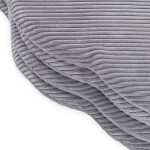 PLUSH NEST PLUSH NEST Plyšová hrací podložka ve tvaru květu 115 × 115 × 5 cm, šedý prémiový manšestr