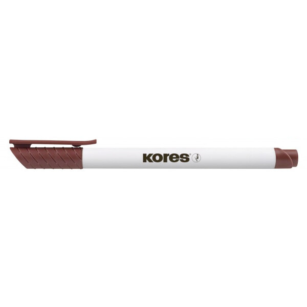 Popisovač na bílé tabule KORES K-Marker Whiteboard tenký hnědý
