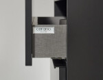 CERANO - Koupelnová skříňka Velora - černá matná, úchytka černá + deska pod umyvadlo Navira Pro - 36 mm - 120x56,6x46,5 CER-668564