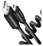 AXAGON BUMM-AM10TB TWISTER Kroucený datový kabel USB-A 2.0 - microUSB 0.6m černá (BUMM-AM10TB)