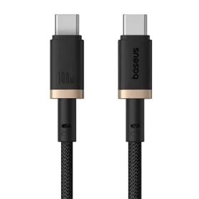Baseus Dura (P10377803U01-00) Rychlonabíjecí kabel USB-C/USB-C 100W 1m černo-zlatá (P10377803U01-00)