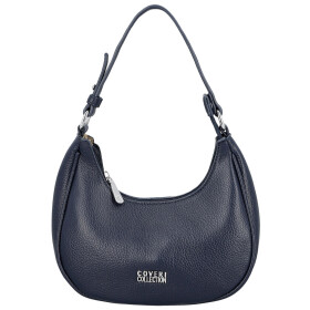 Trendy dámská koženková kabelka na rameno Tricia, tmavě modrá