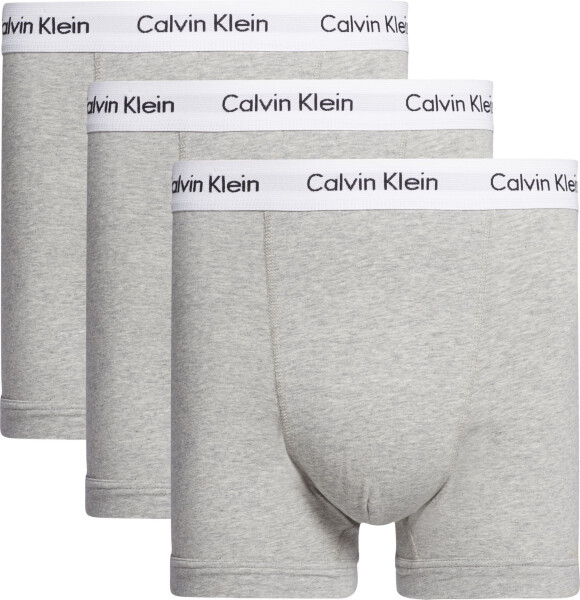 Pánské trenky Pack Trunks Cotton Stretch 0000U2662G080 šedá Calvin Klein