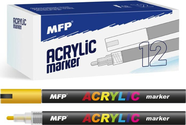 Akrylový popisovač 4 mm - zlatý