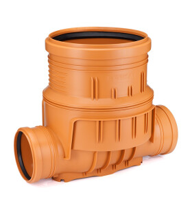 MIDAS Dno šachtové DN 315/200 Přímé, oranžové, z PP hrdlo/hrdlo